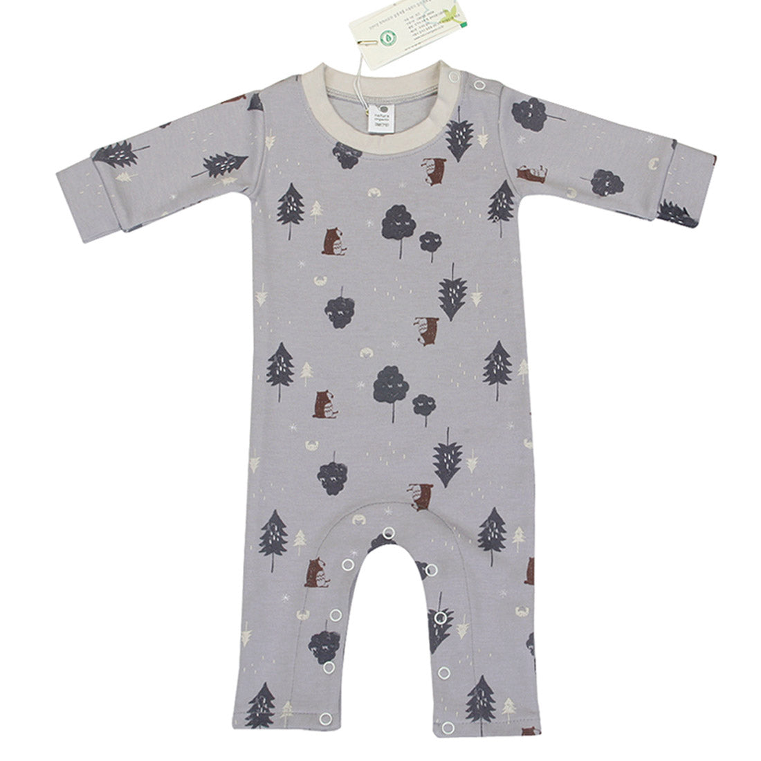 100% Organic Cotton Baby Rompers - Forest Friends Collection