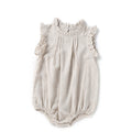 LinoNest™ – Linen Baby Romper with Soft Straps