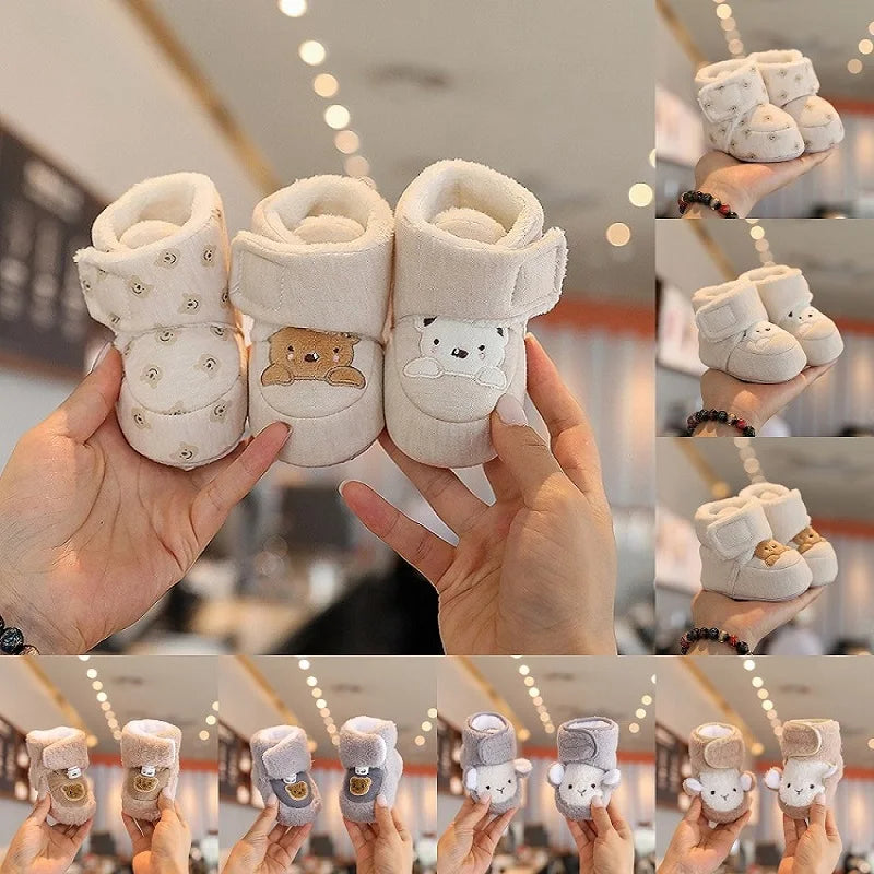 Cute Bear Baby Shoes Cartoon Soft Soled Boots for Infant