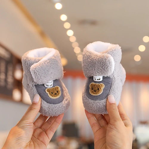Cute Bear Baby Shoes Cartoon Soft Soled Boots for Infant