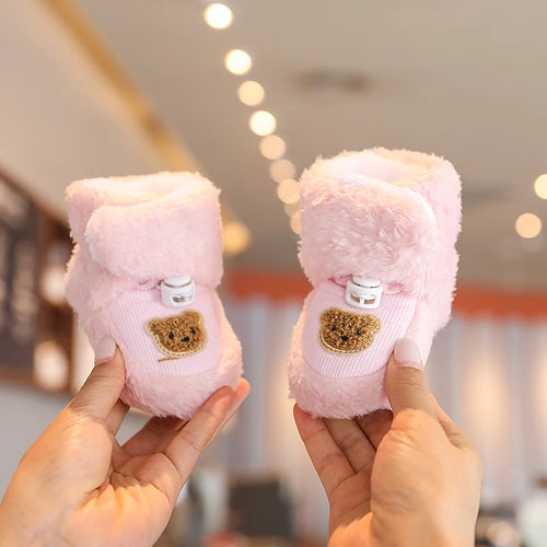 Cute Bear Baby Shoes Cartoon Soft Soled Boots for Infant