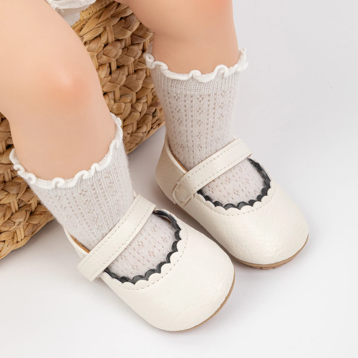 Baby Shoes Infant Leather Rubber Sole Anti-slip