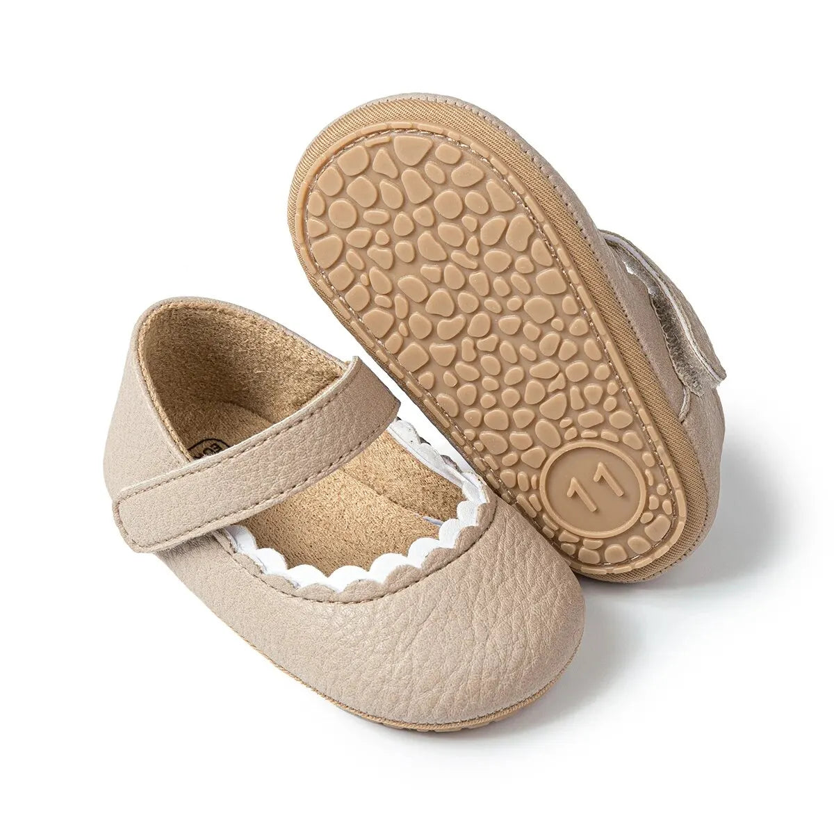 Baby Shoes Infant Leather Rubber Sole Anti-slip
