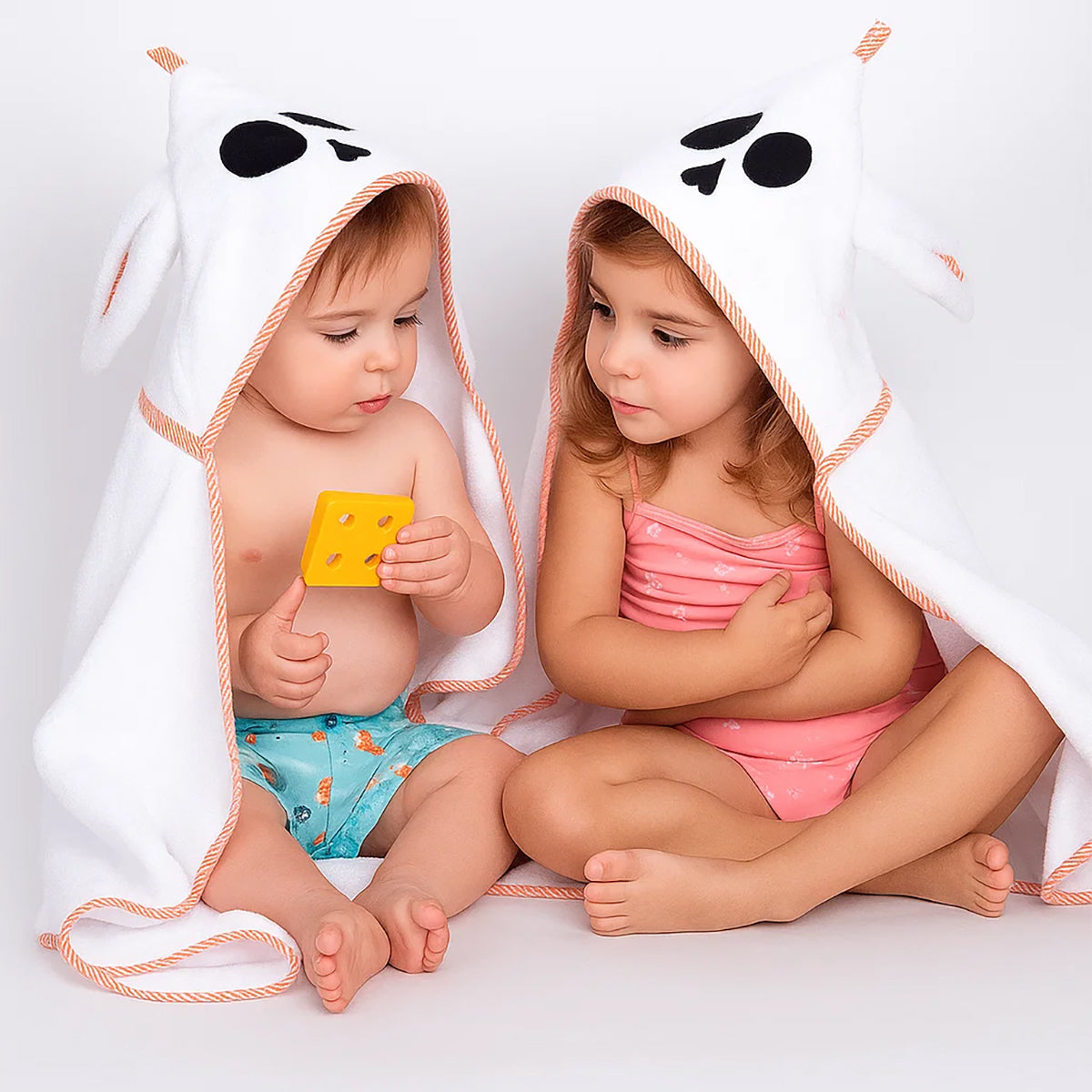 Organic Cotton Cute Bunny Bath Cape