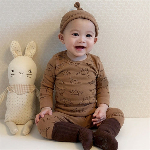 Clothes Set Cartoon Dinosaur Long Sleeve