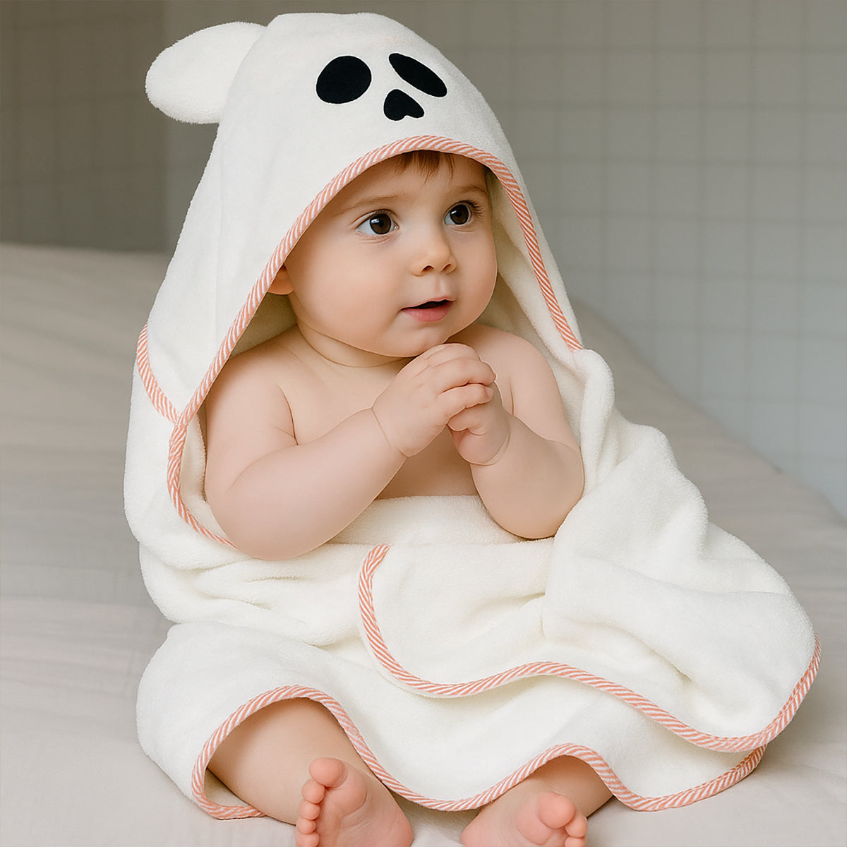 Organic Cotton Cute Bunny Bath Cape