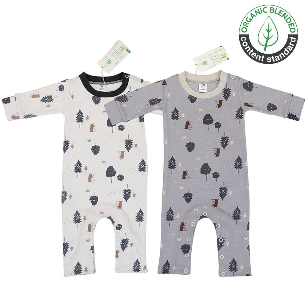 100% Organic Cotton Baby Rompers - Forest Friends Collection