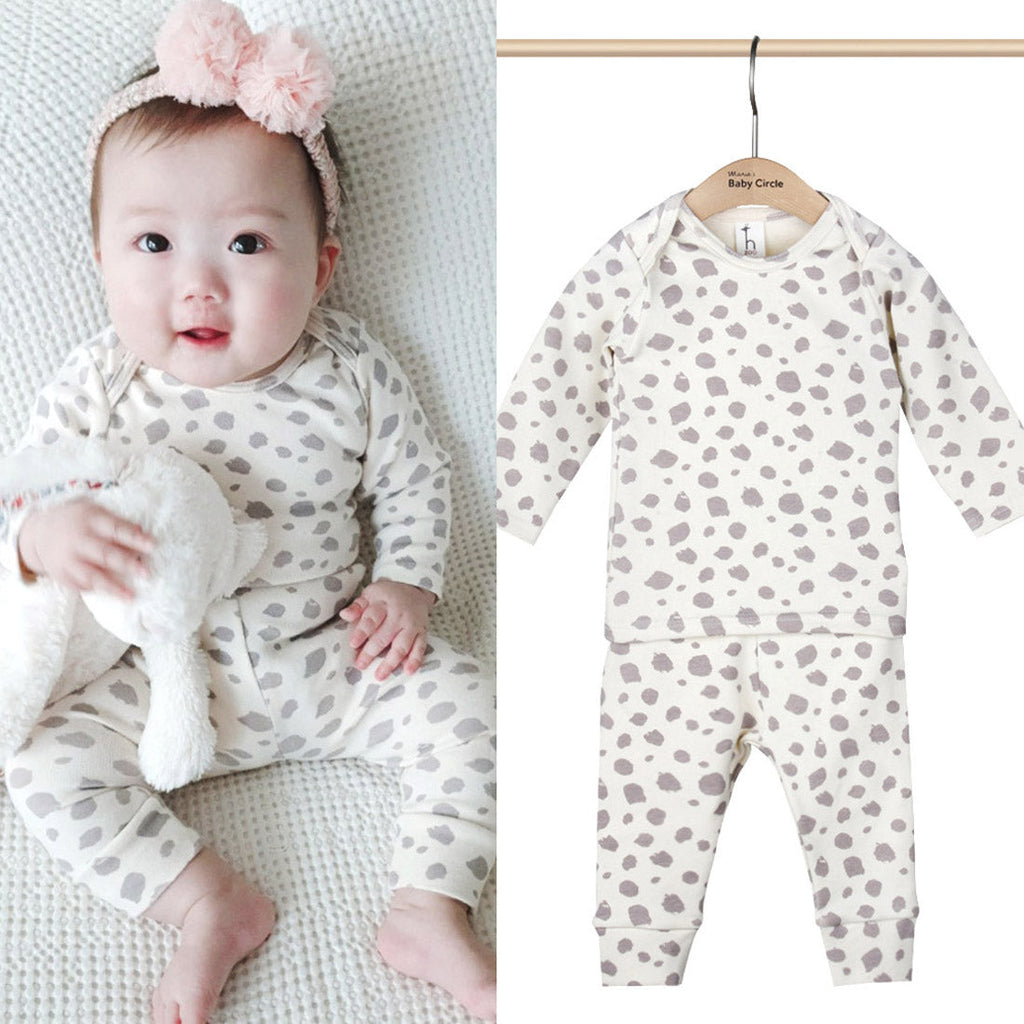 100% Organic Cotton Baby Pajama Set (Leopard Print)
