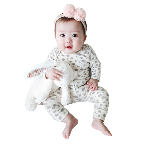 100% Organic Cotton Baby Pajama Set (Leopard Print)