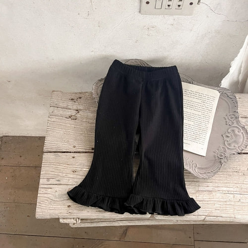 Baby Solid Color Elastic Cotton Comfy Flared Pants