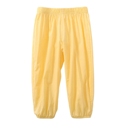 Baby Solid Color Cotton Comfy Thin Style Pants