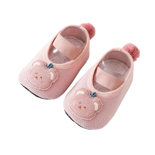 Baby Girl Cartoon Pattern Non-Slip Toddler Shoes With Tail Design