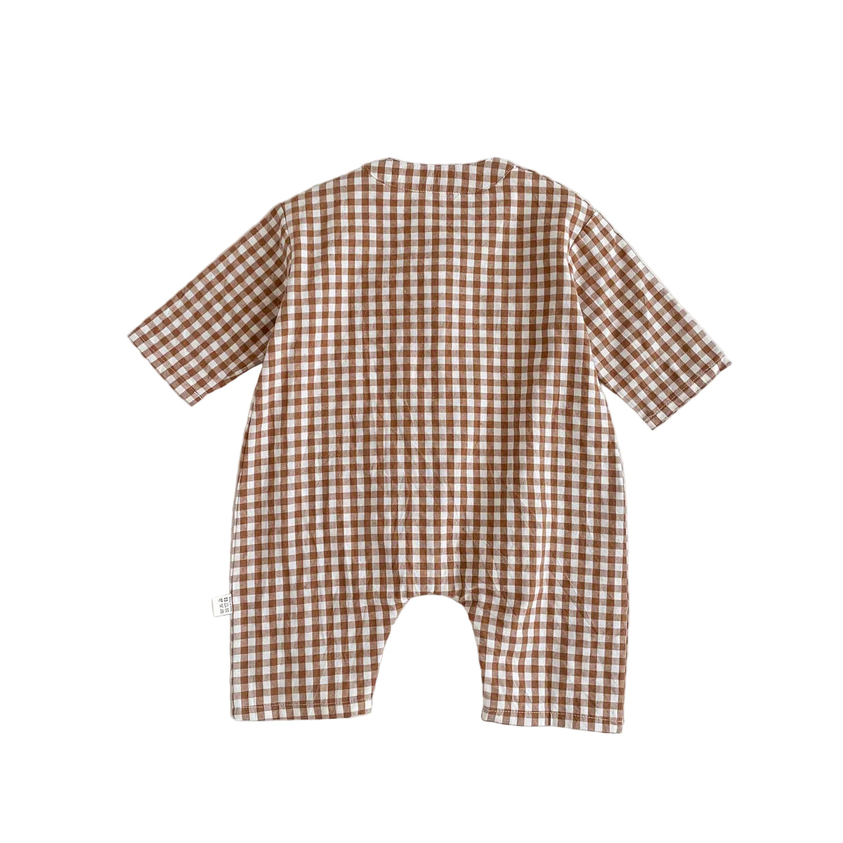 Baby Plaid Pattern Soft Cotton Casual Jumpsuit Romper