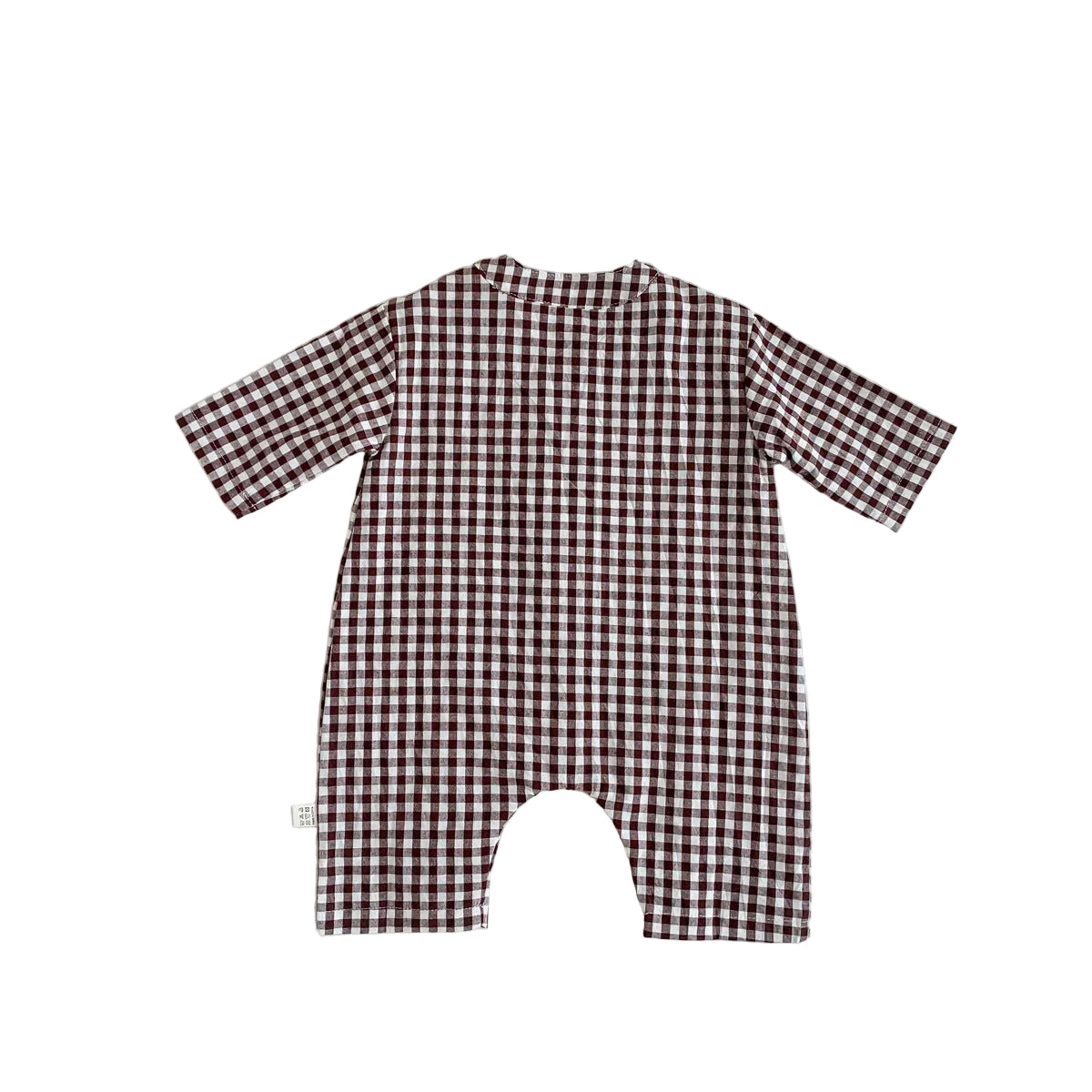 Baby Plaid Pattern Soft Cotton Casual Jumpsuit Romper