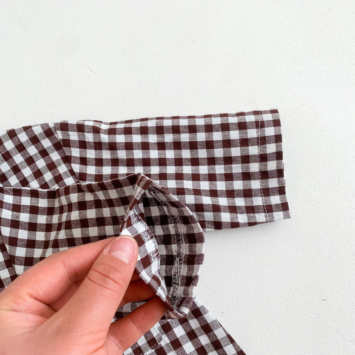 Baby Plaid Pattern Soft Cotton Casual Jumpsuit Romper